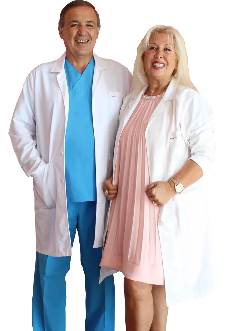 Two members of the Fıratlı Clinic team standing together