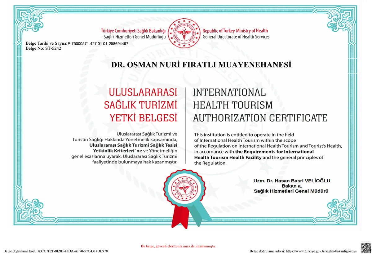 International Health Tourism Authorization Certificate