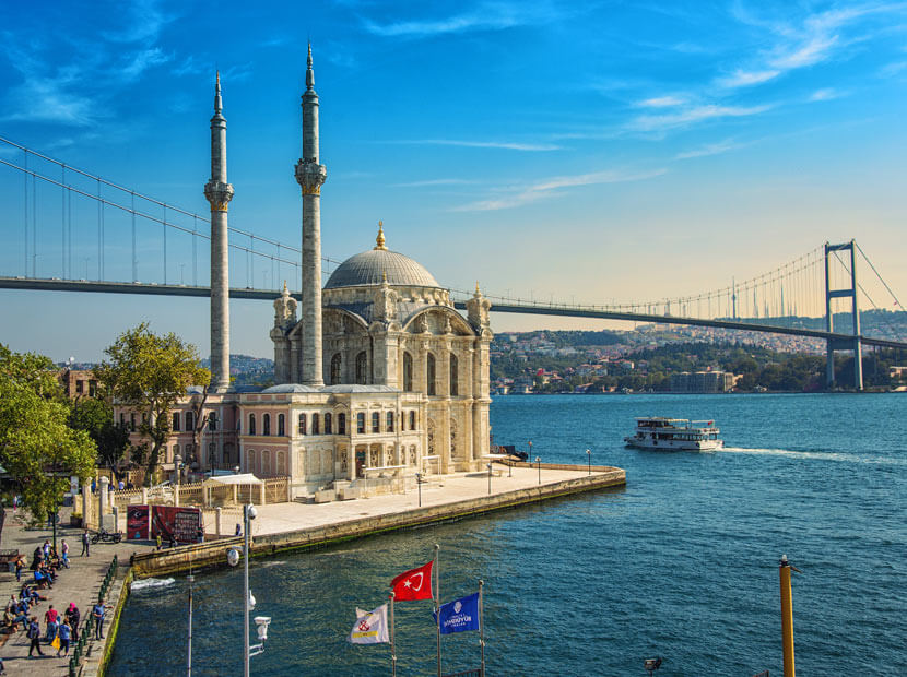 Ortaköy Mosque beside the Bosphorus Bridge